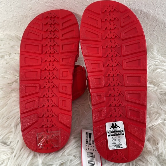KAPPA 222 BANDA ASTER 1 SANDALS SLIDES - RED WHITE SIZE 11 NEW - Picture 11 of 15